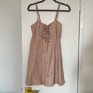 Faithful brand linen striped dress